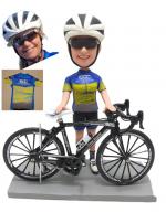 Custom Bobblehead Lady Cyclist personalized biker [AM6022]