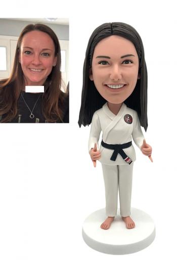 Jiu Jitsu female bobblehead Karate Master Bobblehead black belt