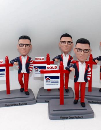 Make your own realtor bobbleheads