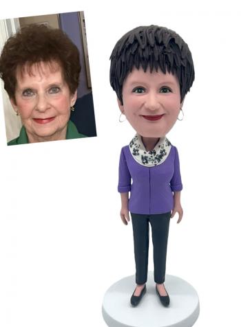 Personalized Female Employee Bobbleheads Custom Retirement Bobblehead