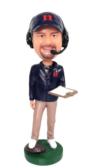 Football Coach Bobblehead made to from pictures