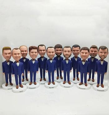 20 Custom bobbleheads bulk order set for different persons