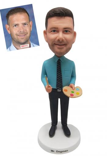 Custom bobblehead Professor Art Teacher