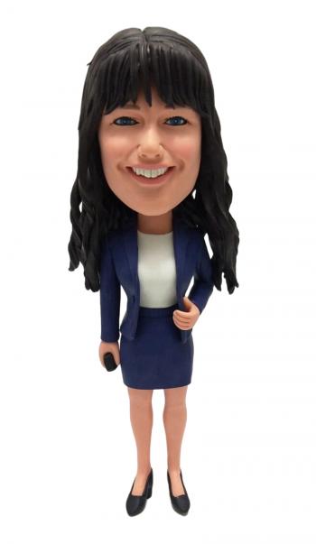 Custom Business woman bobblehead gift for Boss