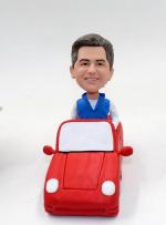 Personalized Bobbleheads with car [372-1]